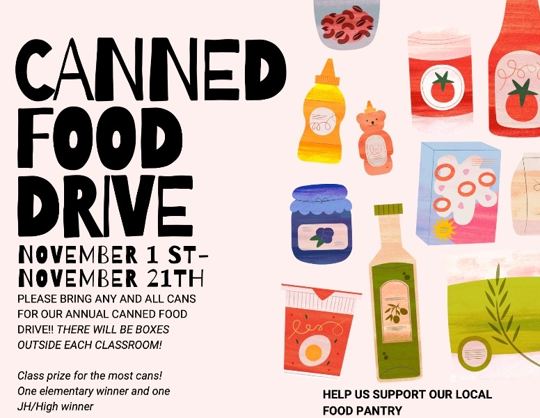 Canned Food Drive flyer